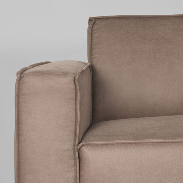 LABEL51 Bank Kay - Taupe - Microfiber - Rechts Microfiber