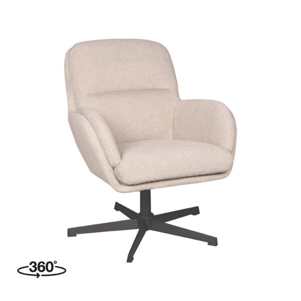 LABEL51 Fauteuil Moss - Naturel - Boucle