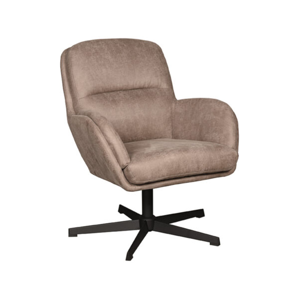 LABEL51 Fauteuil Moss - Taupe - Micro Suede Moss