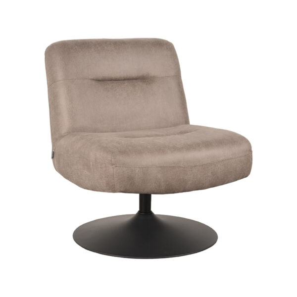 LABEL51 Fauteuil Eli - Taupe - Microfiber Eli