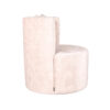 LABEL51 Fauteuil Evy - Naturel - Velours - 65 cm Velours