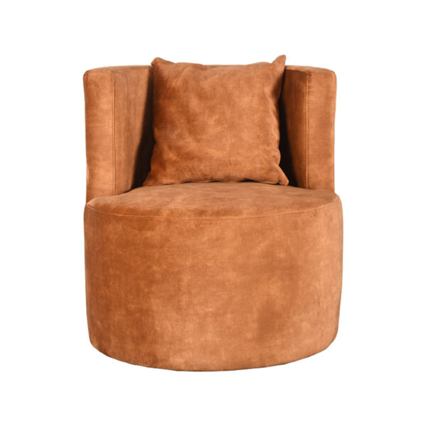 LABEL51 Fauteuil Evy - Oker - Velours - 65 cm Evy