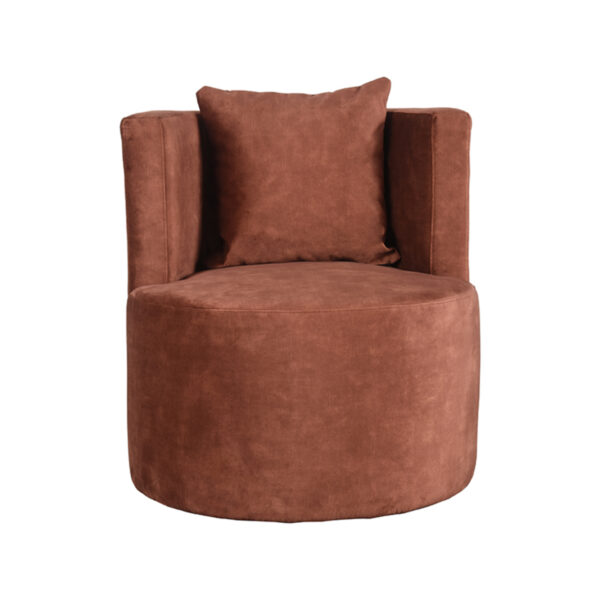 LABEL51 Fauteuil Evy - Rust - Velours - 65 cm Evy