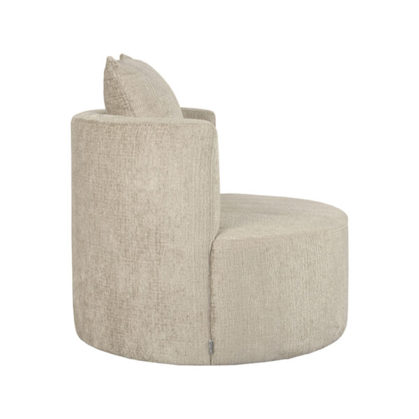 LABEL51 Fauteuil Evy - Beige - Fluweel - 90 cm Fluweel