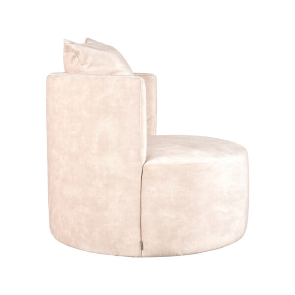 LABEL51 Fauteuil Evy - Naturel - Velours - 90 cm Velours