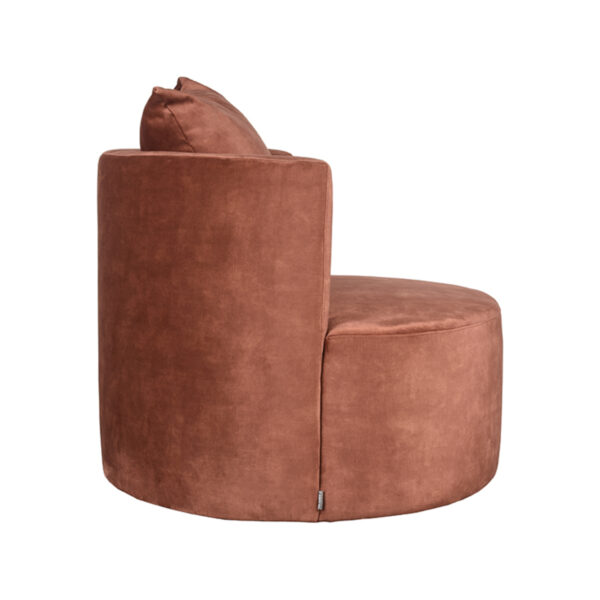 LABEL51 Fauteuil Evy - Rust - Velours - 90 cm Velours