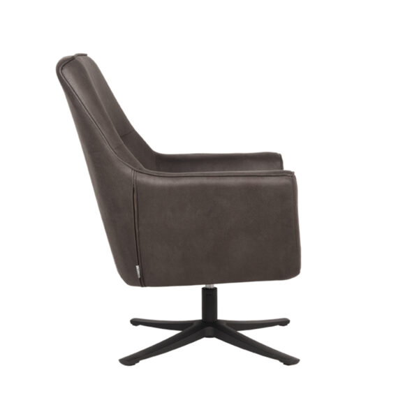 LABEL51 Fauteuil Tod - Antraciet - Microfiber Microfiber