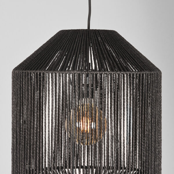 LABEL51 Hanglamp Ibiza - Zwart - Jute - 1-Lichts Cilinder Jute