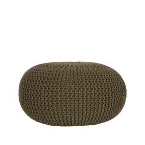 LABEL51 Poef Knitted - Army green - Katoen - L