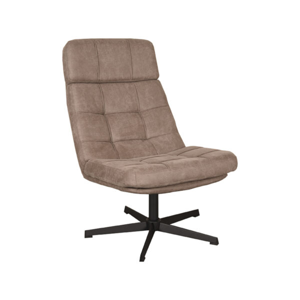 LABEL51 Fauteuil Alvar - Taupe - Micro Suede Alvar