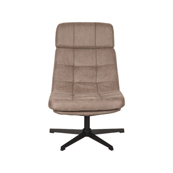 LABEL51 Fauteuil Alvar - Taupe - Micro Suede Micro Suede