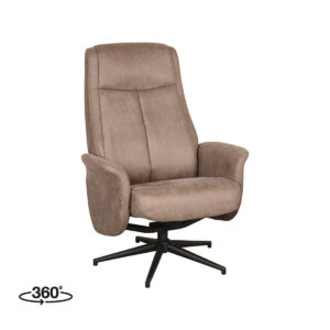 LABEL51 Fauteuil Bergen - Taupe - Micro Suede