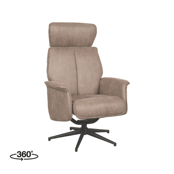 LABEL51 Fauteuil Verdal - Taupe - Micro Suede