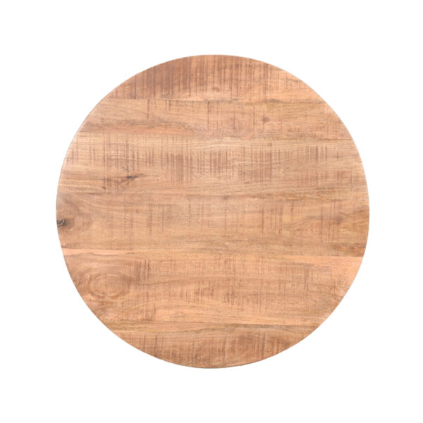 LABEL51 Eetkamertafel Tafelblad Sloppy Edge - Rough - Mangohout - Rond - 70 cm Tafelblad Sloppy Edge