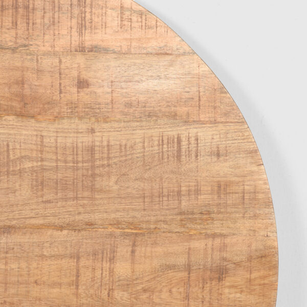 LABEL51 Eetkamertafel Tafelblad Sloppy Edge - Rough - Mangohout - Rond - 70 cm Mangohout