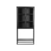 LABEL51 Vitrinekast Level - Zwart - Metaal - 70x35x150 cm Metaal