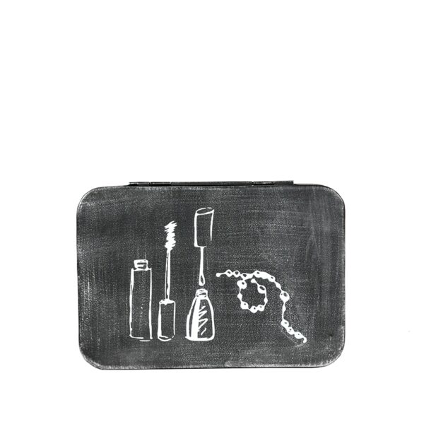 LABEL51 Make-Up opbergkist - Zwart - Metaal Metaal