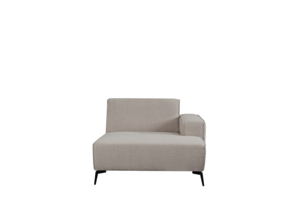 LABEL51 Bank Nero - Naturel - Boucle - Longchair Arm Rechts Voorstaand