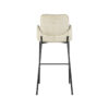 LABEL51 Barkruk Joni - Beige - Fluweel - Zithoogte 78 cm - Afbeelding 5