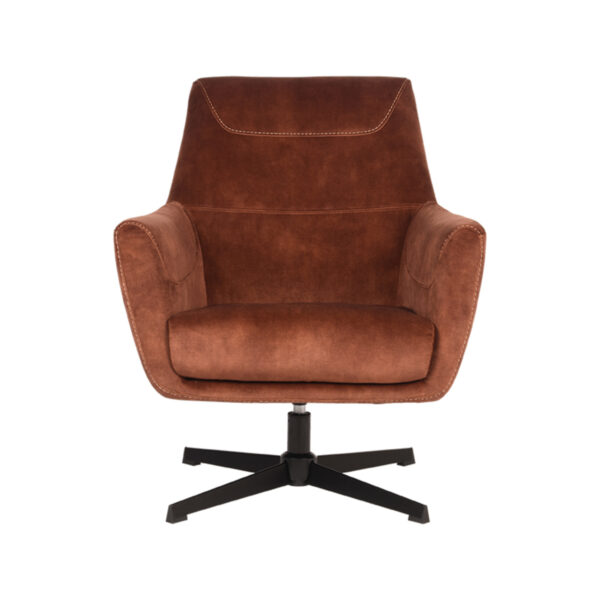 LABEL51 Fauteuil Toby - Rust - Velours Velours