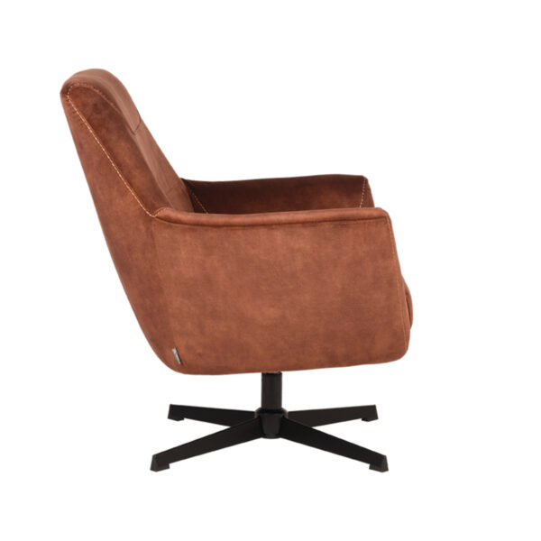 LABEL51 Fauteuil Toby - Rust - Velours Velours