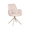 LABEL51 Eetkamerstoel Mellow - Naturel - Boucle - Taupe Frame Mellow