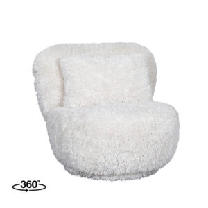 LABEL51 Fauteuil Doodle - Crème - Stof