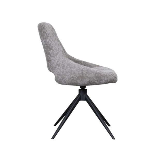 LABEL51 Eetkamerstoel Marlow - Stone - Elite - Black Frame - Afbeelding 5