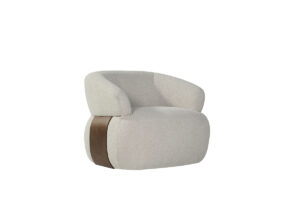 LABEL51 Fauteuil Valenza - Walnoot - Boucle - Walnoot Eiken