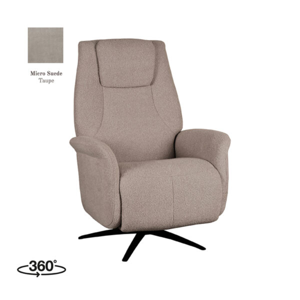 LABEL51 Fauteuil Stockholm - Taupe - Micro Suede