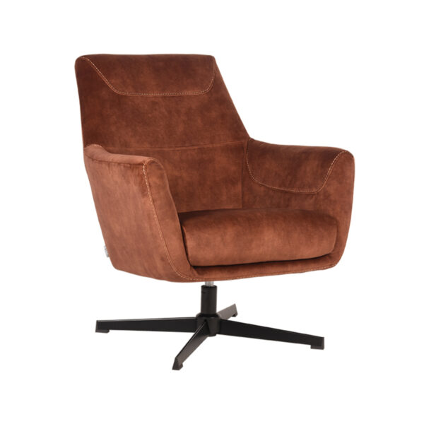 LABEL51 Fauteuil Toby - Rust - Velours Toby