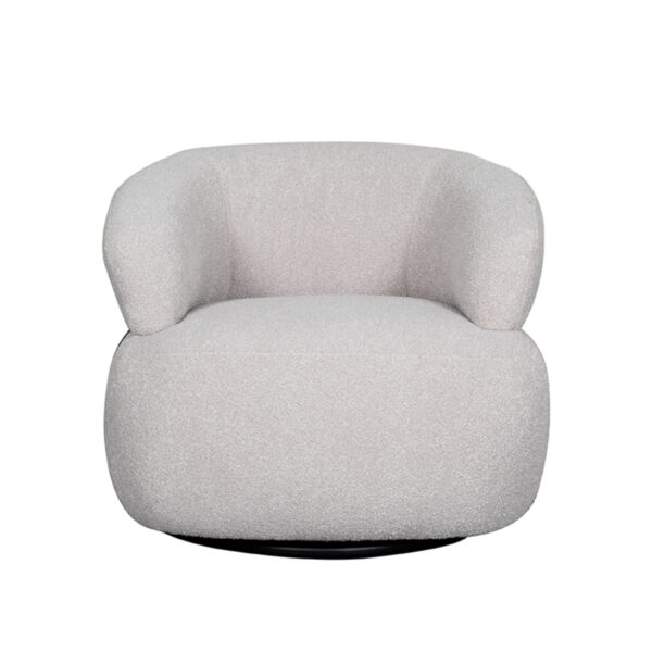 LABEL51 Fauteuil Valenza - Naturel - Boucle - Zwart Eiken Boucle