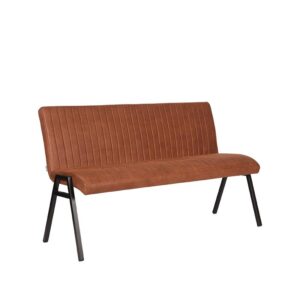 LABEL51 Eetkamerbank Matz - Cognac - Microfiber - 145 cm