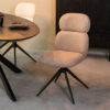 LABEL51 Eetkamerstoel Finn - Truffel grijs - Boucle - Black Frame