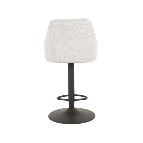 LABEL51 Barkruk Fender - Wit - Boucle - Zithoogte 64-84 Boucle