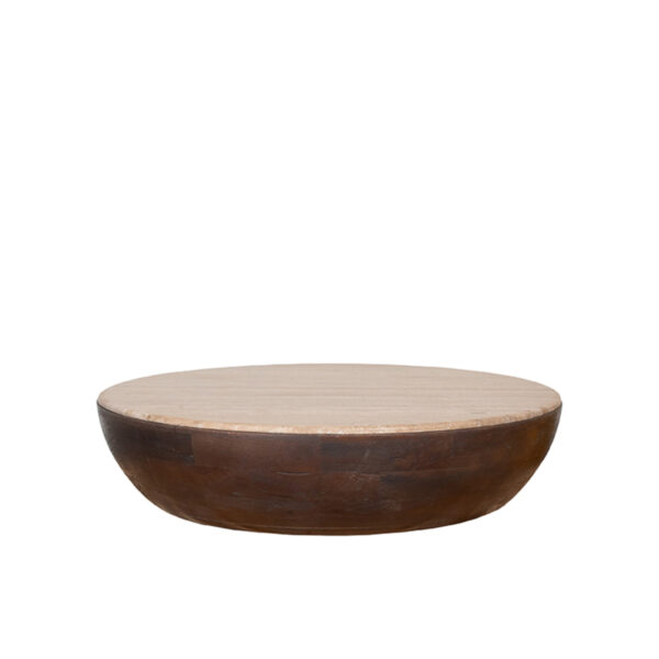 LABEL51 Salontafel Bowl - Espresso - Travertin Bowl