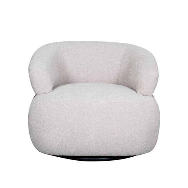 LABEL51 Fauteuil Valenza - Naturel - Boucle - Walnoot Eiken - Afbeelding 4