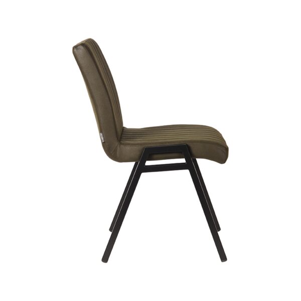LABEL51 Eetkamerstoel Matz - Army green - Microfiber - Afbeelding 4