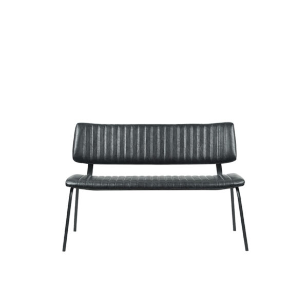 LABEL51 Eetkamerbank Gusto - Zwart - PU-Leder - 120 cm Gusto