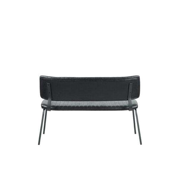 LABEL51 Eetkamerbank Gusto - Zwart - PU-Leder - 120 cm PU-Leder