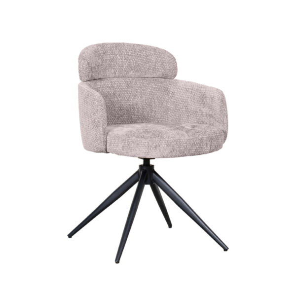 LABEL51 Eetkamerstoel Levi - Naturel - Elite - Black Frame Levi