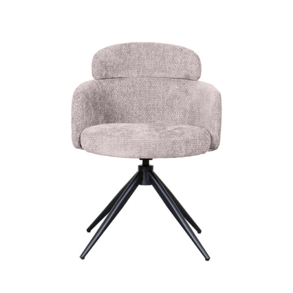 LABEL51 Eetkamerstoel Levi - Naturel - Elite - Black Frame Elite
