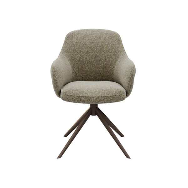 LABEL51 Eetkamerstoel Bern - Truffel grijs - Boucle - Bronze Frame Boucle