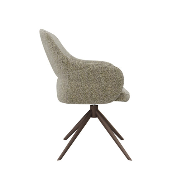 LABEL51 Eetkamerstoel Bern - Truffel grijs - Boucle - Bronze Frame - Afbeelding 4