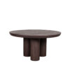 LABEL51 Eetkamertafel Olly - Espresso - Mangohout - 150 cm - Romd Mangohout