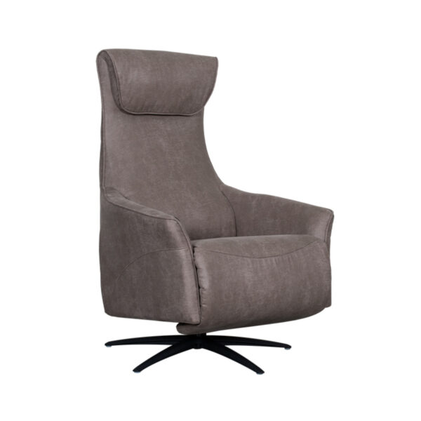 LABEL51 Fauteuil Lund - Taupe - Micro Suede - One Size Lund