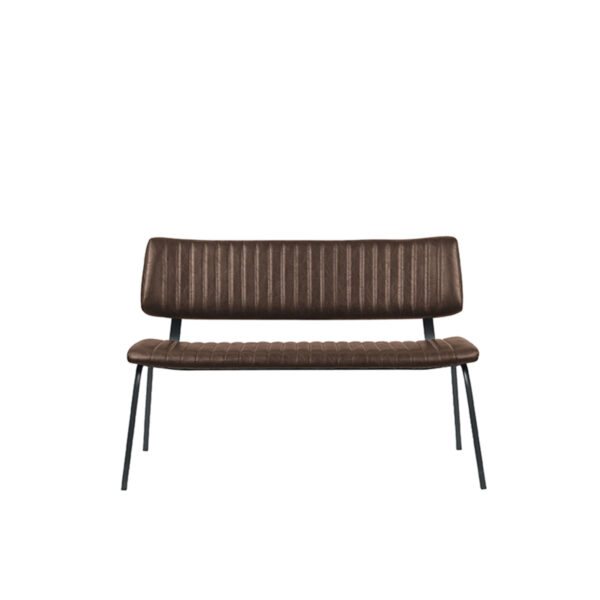 LABEL51 Eetkamerbank Gusto - Bruin - PU-Leder - 120 cm Gusto