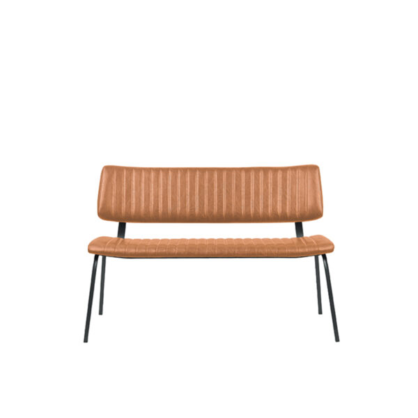LABEL51 Eetkamerbank Gusto - Cognac - PU-Leder - 120 cm Gusto