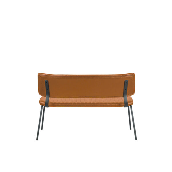 LABEL51 Eetkamerbank Gusto - Cognac - PU-Leder - 120 cm PU-Leder