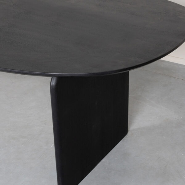 LABEL51 Eetkamertafel Cooper - Zwart - Mangohout - 210x110 cm - Afbeelding 4